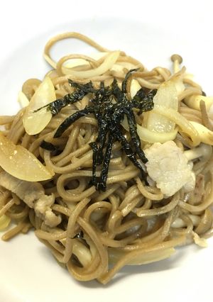 蕎麦の簡単バタポン炒め-レシピのメイン写真