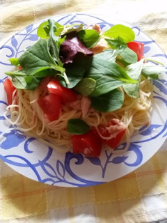 トマトとバジルとツナの冷製パスタ-レシピのメイン写真