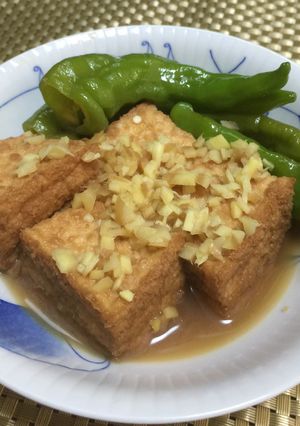 絹揚げと万願寺のさっぱり酢生姜煮-レシピのメイン写真