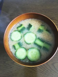 きゅうりのお味噌汁-レシピのメイン写真