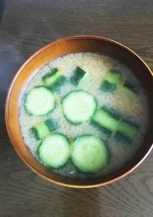 きゅうりのお味噌汁-レシピのメイン写真