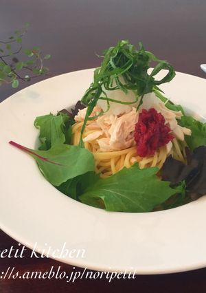 さっぱり美味しい♡蒸し鶏の冷製パスタ♡-レシピのメイン写真
