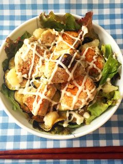 なすと鶏むね肉のさっぱり丼-レシピのメイン写真