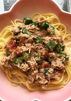 夏にぴったり☆オクラ梅ツナパスタ-レシピのメイン写真