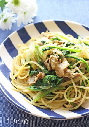 和風カレー味✿ほうれん草と豚肉スパゲティ-レシピのメイン写真