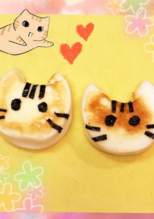お弁当に可愛い♡三毛猫はんぺん-レシピのメイン写真