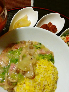 しゃきしゃきレタスあんかけ卵チャーハン-レシピのメイン写真