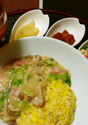 しゃきしゃきレタスあんかけ卵チャーハン-レシピのメイン写真