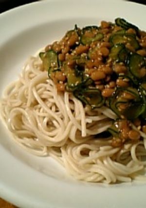 さっぱり！ネバネバ！納豆ときゅうりのそば-レシピのメイン写真