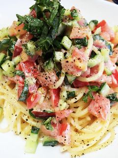 カクテル野菜!簡単冷製パスタ! 【男飯】-レシピのメイン写真