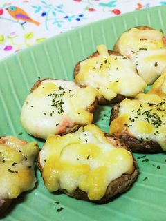 おつまみに♪椎茸の明太マヨチーズ焼き-レシピのメイン写真