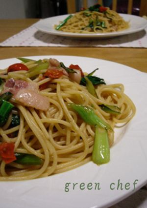 菜の花とベーコンの和風パスタ-レシピのメイン写真