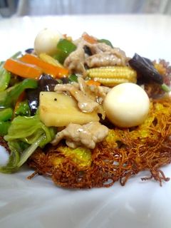 ズッキーニ麺de五目固焼きそば風-レシピのメイン写真