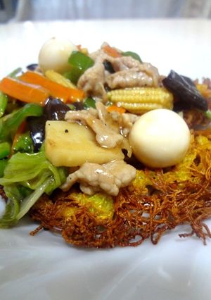 ズッキーニ麺de五目固焼きそば風-レシピのメイン写真