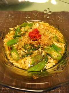 オクラ鶏ミンチの麺つゆ梅煮-レシピのメイン写真