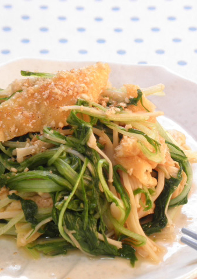 油揚げと水菜のあっさり炒め-レシピのメイン写真