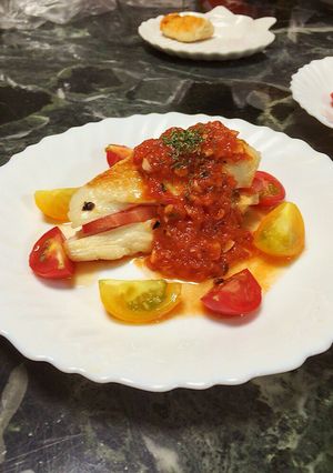 完熟トマトのポークソテー-レシピのメイン写真