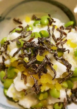 簡単味付要らず❤枝豆と長芋の沢庵昆布和え-レシピのメイン写真