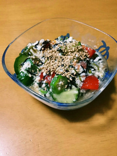 切ってあえるだけ!!夏野菜の白和えサラダ-レシピのメイン写真