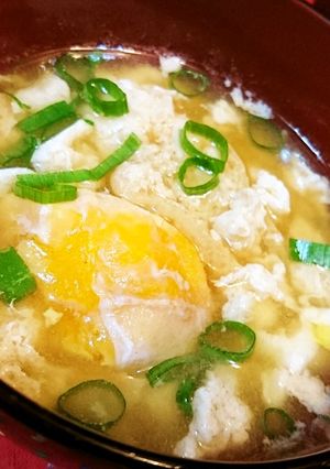 ぷりっぷり★濃厚【冷凍卵とアゲの味噌汁】-レシピのメイン写真
