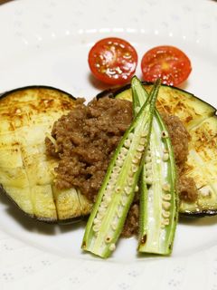 茄子ステーキ♪肉みそソースがけ-レシピのメイン写真