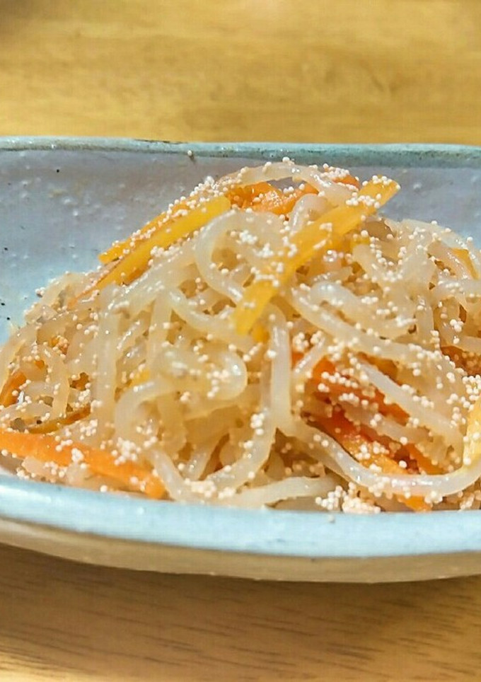 簡単美味♪しらたきと人参の明太バター炒め-レシピのメイン写真
