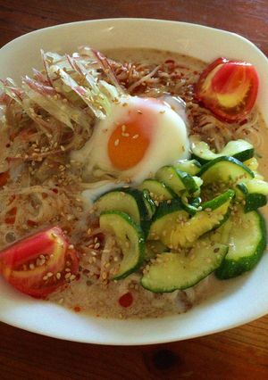 市販のごまだれで簡単ピリ辛ごまだれ素麺-レシピのメイン写真