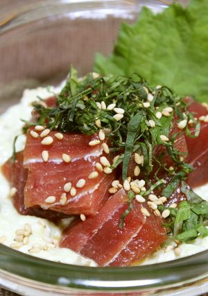 まぐろのアボガド豆腐ソース♪-レシピのメイン写真