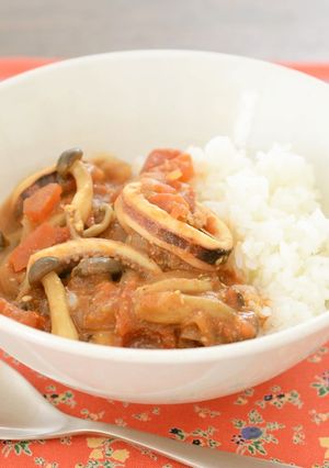 妊娠、授乳に！15分でイカトマトカレー-レシピのメイン写真