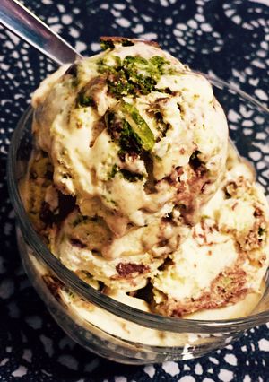 糖質制限◆抹茶&チョコリボンバニラアイス-レシピのメイン写真