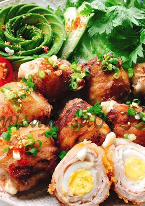 豚バラとうずら卵の肉巻きチーズ卵-レシピのメイン写真