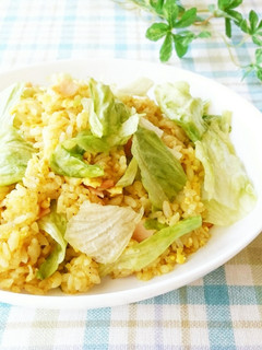 シャキシャキレタスとハムのカレー炒飯-レシピのメイン写真