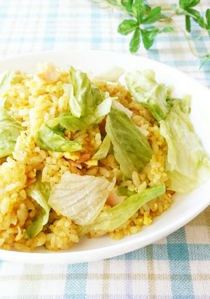 シャキシャキレタスとハムのカレー炒飯-レシピのメイン写真