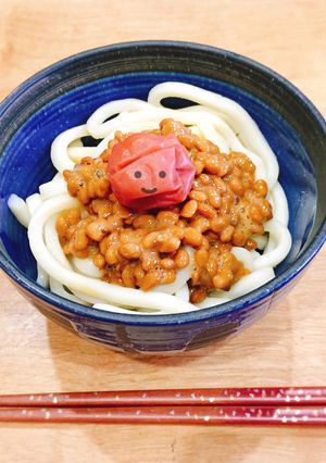 納豆と梅干しの簡単お昼-レシピのメイン写真