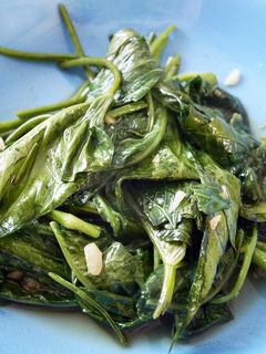 日中交流!めんつゆ味の空芯菜にんにく炒め-レシピのメイン写真