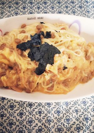 夏定番☆とろとろさっぱり納豆冷製パスタ-レシピのメイン写真