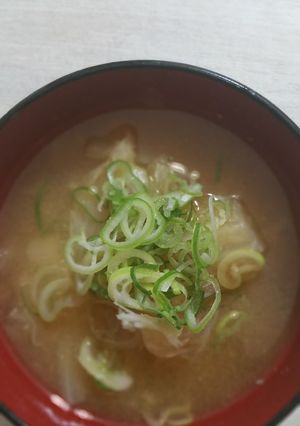 余った白菜とネギのお味噌汁♪♪♪-レシピのメイン写真