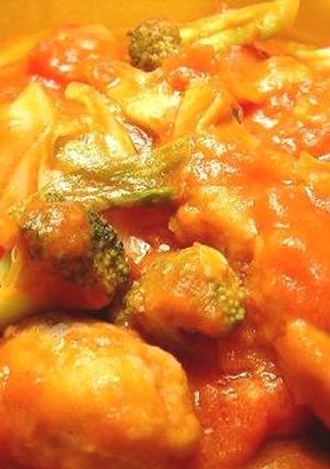 豚ヘレソテーのカレートマトソース煮-レシピのメイン写真