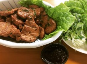 豚ヒレをチシャ菜を巻いて！甘辛韓国焼肉！-レシピのメイン写真