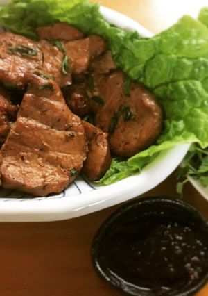 豚ヒレをチシャ菜を巻いて！甘辛韓国焼肉！-レシピのメイン写真