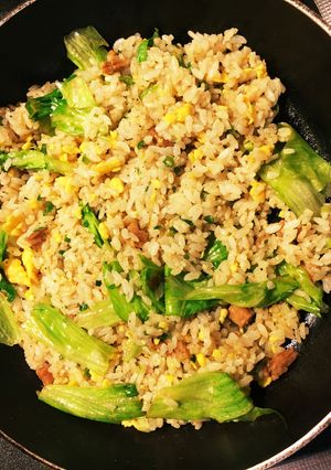 【冷凍炒飯アレンジ】簡単レタス炒飯-レシピのメイン写真