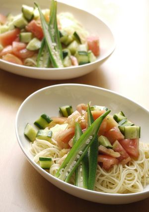 夏野菜の冷製パスタ-レシピのメイン写真