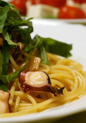 タコと大葉のパスタ（コンソメ醤油）-レシピのメイン写真