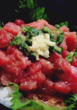 ひまわりのようなたたき鮪丼✨-レシピのメイン写真