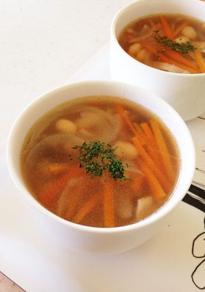 チンするだけの簡単コンソメスープ-レシピのメイン写真