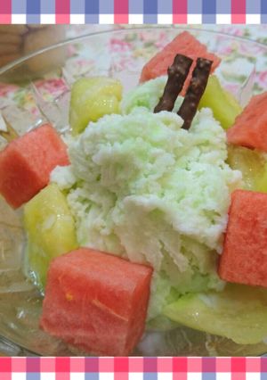メロンミルクかき氷-レシピのメイン写真