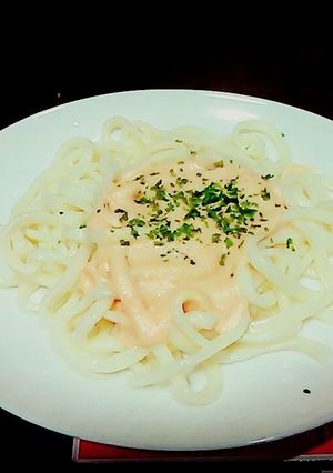 小腹にどうぞ！たらこうどん！！-レシピのメイン写真