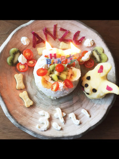 さつまいもを使った犬の誕生日ケーキ-レシピのメイン写真