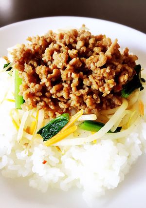 節約!簡単でおいしい挽肉丼-レシピのメイン写真