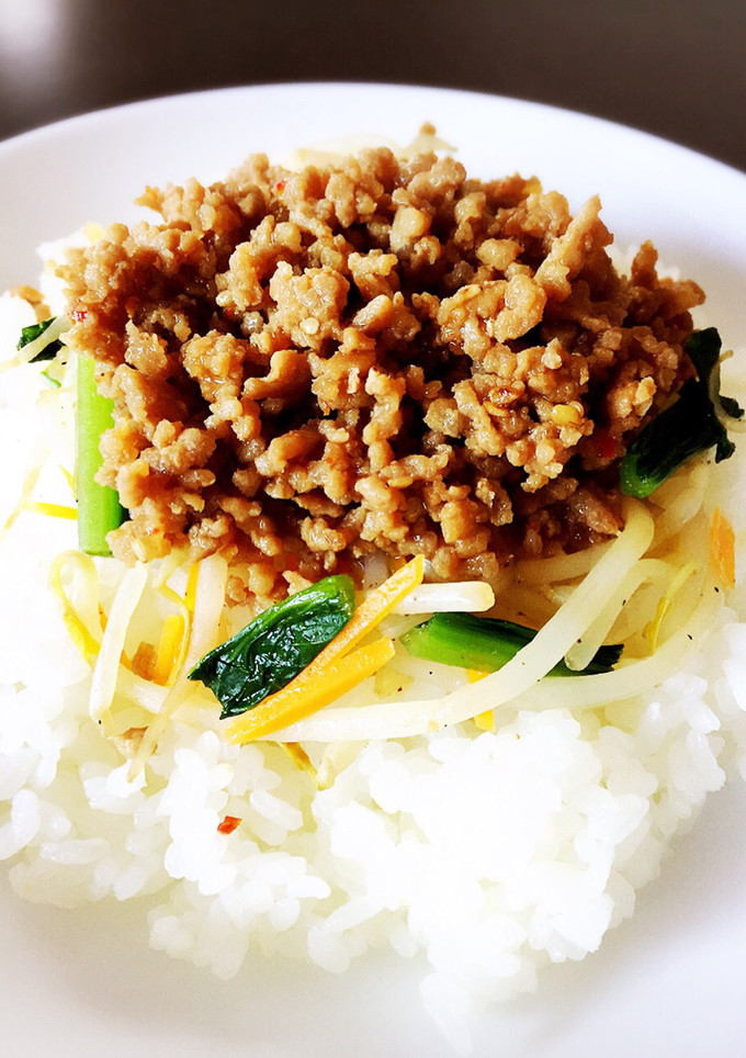 節約！簡単でおいしい挽肉丼-レシピのメイン写真